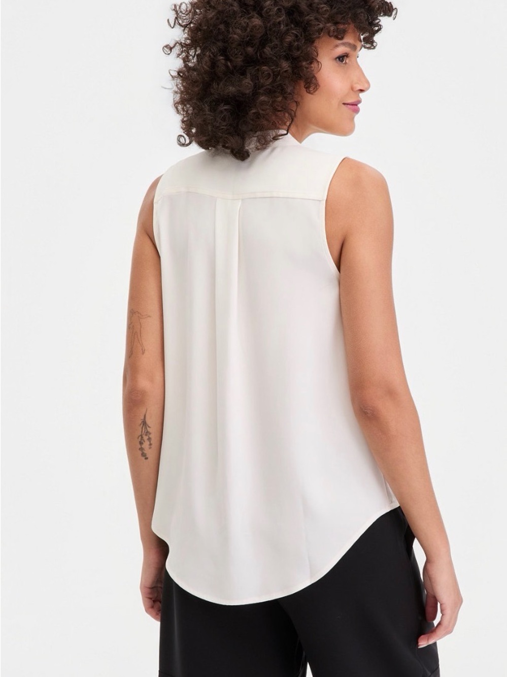 INC International Concepts White Draped Surplice Sleeveless XL NWT - Picture 9 of 11